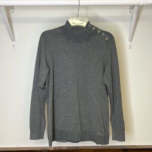 Calvin Klein Charcoal Gray Turtleneck Sweater- M